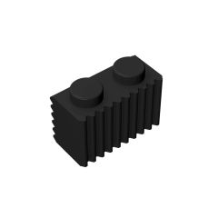 Brick Special 1 x 2 with Grill #2877 Black 10 pieces