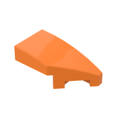 Slope Curved 2 x 1 with Stud Notch Right #29119 Orange