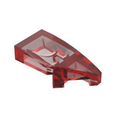 Slope Curved 2 x 1 with Stud Notch Right #29119 Trans-Red