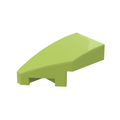 Slope Curved 2 x 1 with Stud Notch Left #29120 Lime