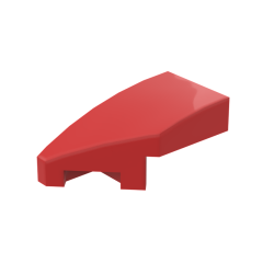 Slope Curved 2 x 1 with Stud Notch Left #29120 Red