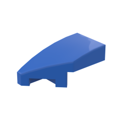 Slope Curved 2 x 1 with Stud Notch Left #29120 Blue