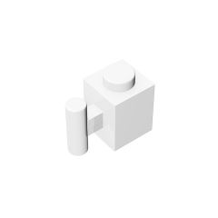 Brick Special 1 x 1 with Handle #2921/28917 White