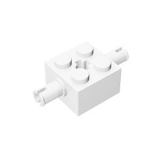 Brick Special 2 x 2 with 2 Pins and Axle Hole #30000 White