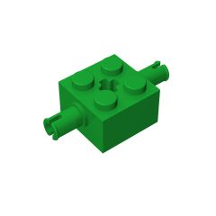 Brick Special 2 x 2 with 2 Pins and Axle Hole #30000 Green