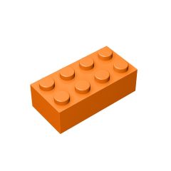 Brick 2 x 4 #3001 Orange 10 pieces