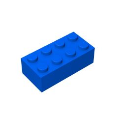 Brick 2 x 4 #3001 Blue 10 pieces