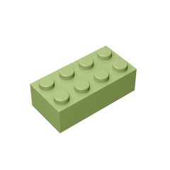 Brick 2 x 4 #3001 Olive Green