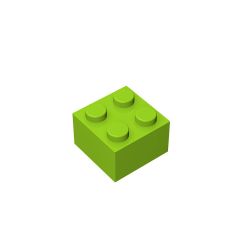 Brick 2 x 2 #3003 Lime
