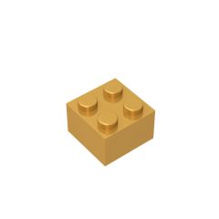 Brick 2 x 2 #3003 Pearl Gold