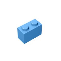 Brick 1 x 2 #3004 Medium Blue