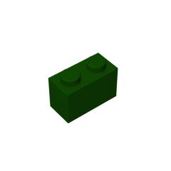 Brick 1 x 2 #3004 Dark Green
