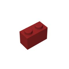 Brick 1 x 2 #3004 Dark Red 1KG