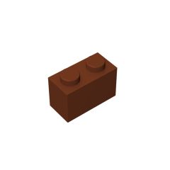 Brick 1 x 2 #3004 Reddish Brown 10 pieces