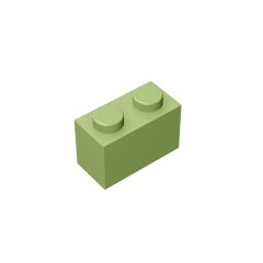 Brick 1 x 2 #3004 Olive Green