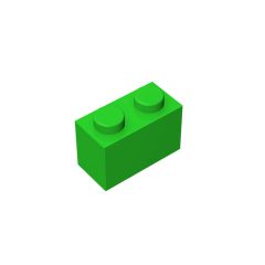 Brick 1 x 2 #3004 Bright Green