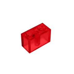 Brick 1 x 2 #3004 Trans-Red