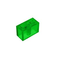 Brick 1 x 2 #3004 Trans-Green