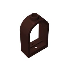 Window 1 x 2 x 2 2/3 With Rounded Top #30044 Dark Brown