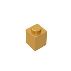 Brick 1 x 1 #3005 Pearl Gold