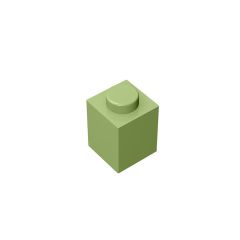 Brick 1 x 1 #3005 Olive Green