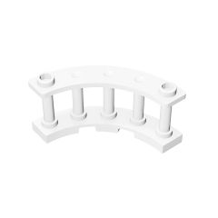 Fence Spindled 4 x 4 x 2 Quarter Round with 2 Studs #30056 White