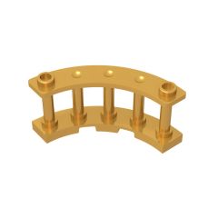 Fence Spindled 4 x 4 x 2 Quarter Round with 2 Studs #30056 Pearl Gold