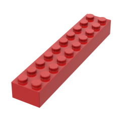 Brick 2 x 10 #3006 Red 1KG