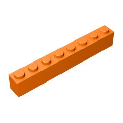 Brick 1 x 8 #3008 Orange