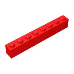 Brick 1 x 8 #3008 Red