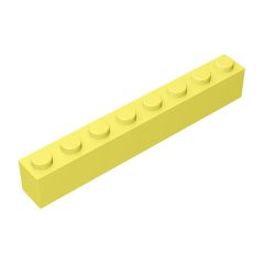 Brick 1 x 8 #3008 Bright Light Yellow