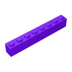 Brick 1 x 8 #3008 Dark Purple