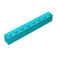 Brick 1 x 8 #3008 Medium Azure 1/2 KG