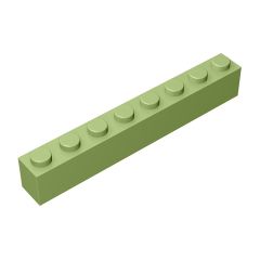 Brick 1 x 8 #3008 Olive Green