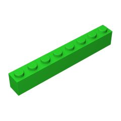 Brick 1 x 8 #3008 Bright Green