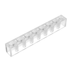 Brick 1 x 8 #3008 Trans-Clear Gobricks