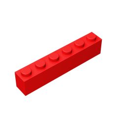 Brick 1 x 6 #3009 Red 1KG