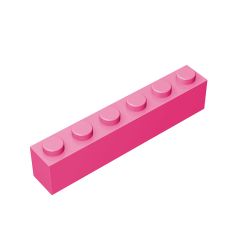 Brick 1 x 6 #3009 Dark Pink 1/2 KG
