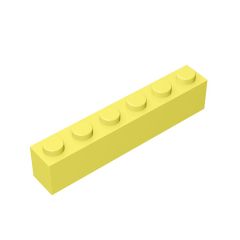 Brick 1 x 6 #3009 Bright Light Yellow