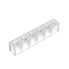 Brick 1 x 6 #3009 Trans-Clear Gobricks