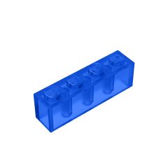 Brick 1 x 4 #3010 Trans-Dark Blue