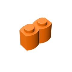 Brick Special 1 x 2 Palisade - aka Log #30136 Orange