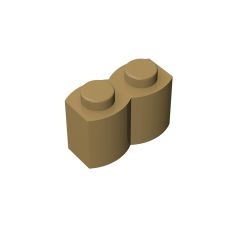 Brick Special 1 x 2 Palisade - aka Log #30136 Dark Tan 10 pieces