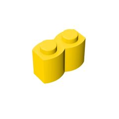 Brick Special 1 x 2 Palisade - aka Log #30136 Yellow