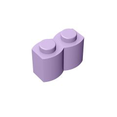 Brick Special 1 x 2 Palisade - aka Log #30136 Lavender