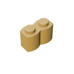 Brick Special 1 x 2 Palisade - aka Log #30136 Tan 10 pieces