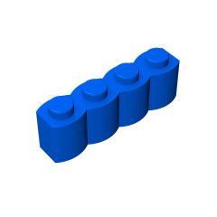 Brick Special 1 x 4 Palisade - aka Log #30137 Blue
