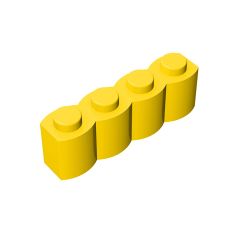 Brick Special 1 x 4 Palisade - aka Log #30137 Yellow