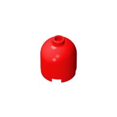 Brick Round 2 x 2 x 1 2/3 Dome Top [Undetermined Stud] #30151 Red