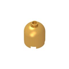 Brick Round 2 x 2 x 1 2/3 Dome Top [Undetermined Stud] #30151 Pearl Gold